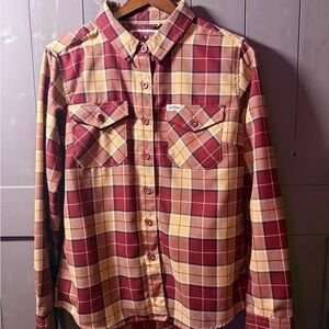 DIXXON The Red Green Show Womens Medium Flannel Red and Tan Plaid